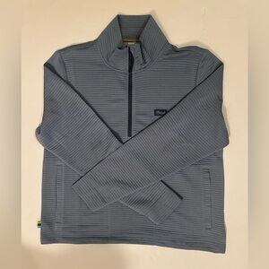 Marsh Wear Women's L Sullivan 1/4 Zip Pullover in a smoke blue color.